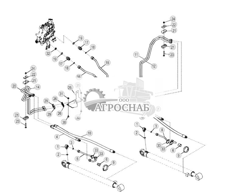 Гидравлические линии цилиндра стрелы (стандартного) (179867 - 185694) - ST155109 215.jpg